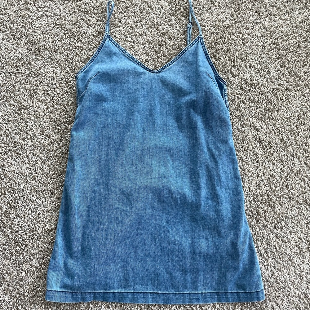 Wilfred Free spaghetti strap denim dress size XXS